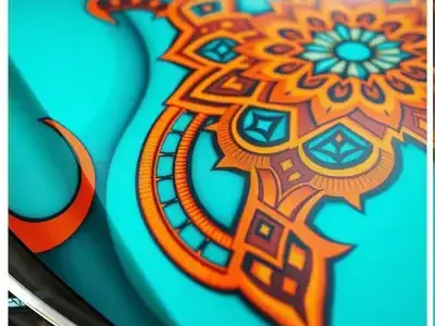 Airbrush graphics on hood